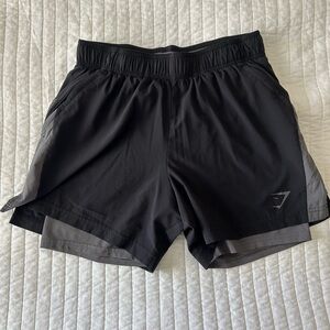 Gymshark Black Athletic Shorts with Liner